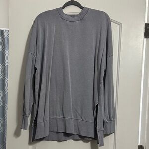 Chic Soul Gray Oversized Sweatshirt